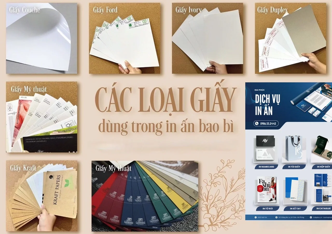 Các loại giấy dùng để in túi giấy đựng lịch