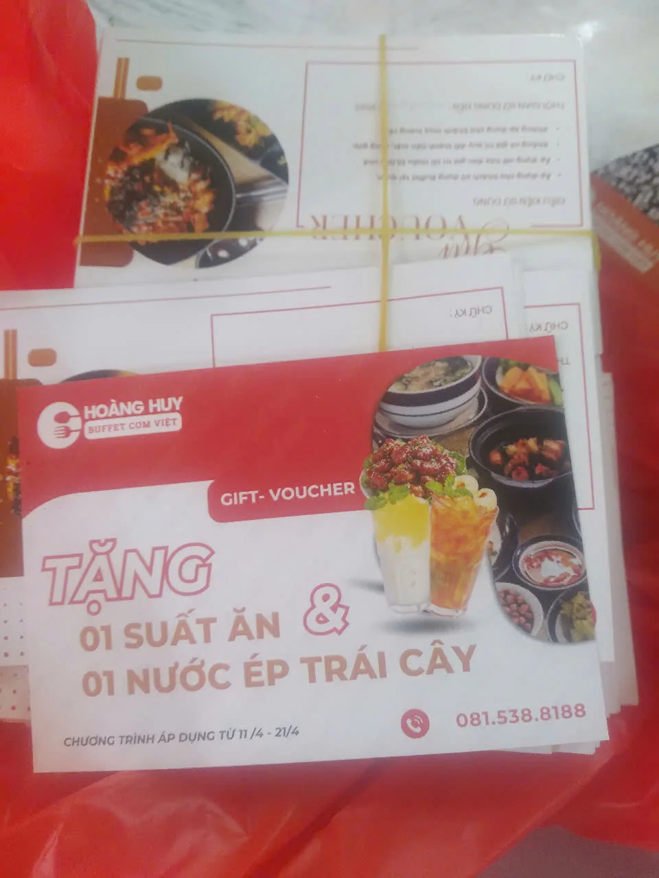 thẻ khuyến mại của Hoàng Huy